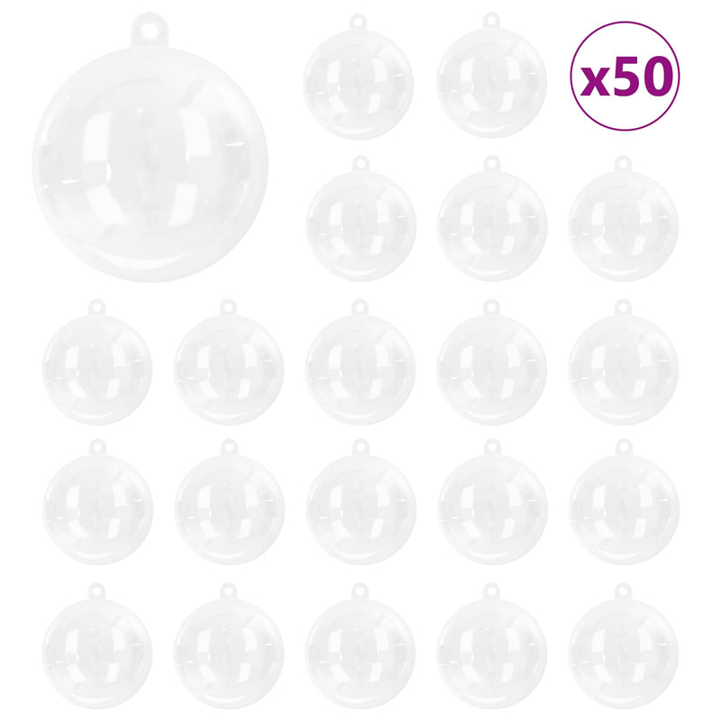Load image into Gallery viewer, Vidaxl kerstbal set 50 pcs doorzichtig ø 5 cm
