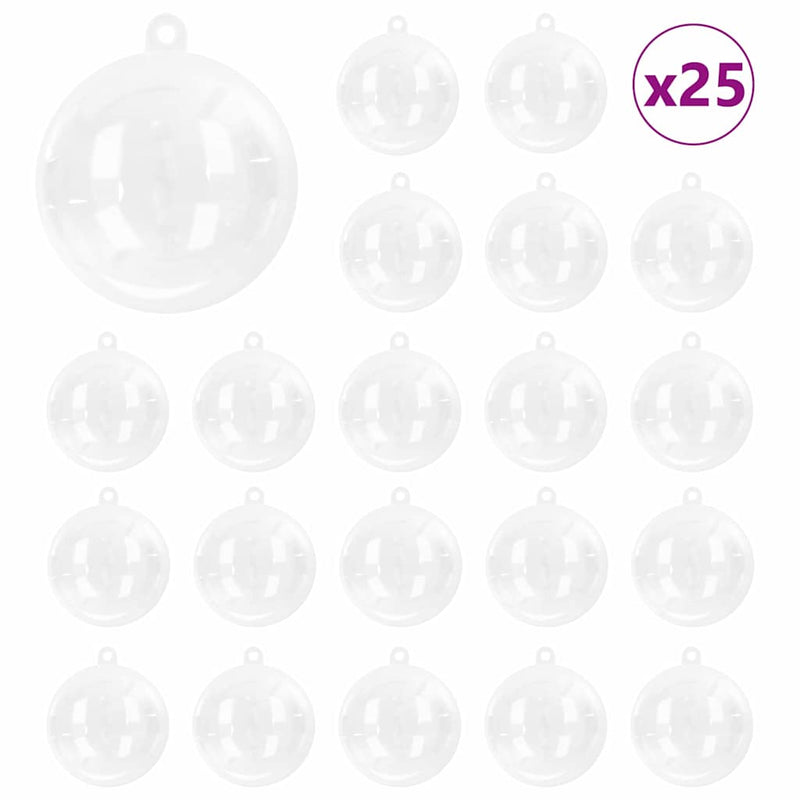 Load image into Gallery viewer, Vidaxl kerstbal set 25 pcs doorzichtig ø 10 cm
