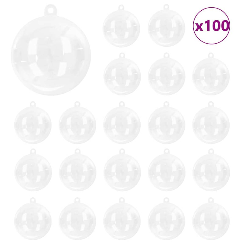 Load image into Gallery viewer, Vidaxl kerstbal set 100 pcs doorzichtig ø 8 cm
