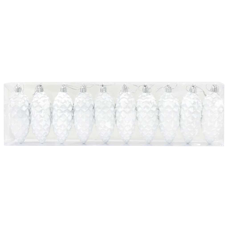 Load image into Gallery viewer, Vidaxl kerstdennenappeltje 40 pcs wit kunststof
