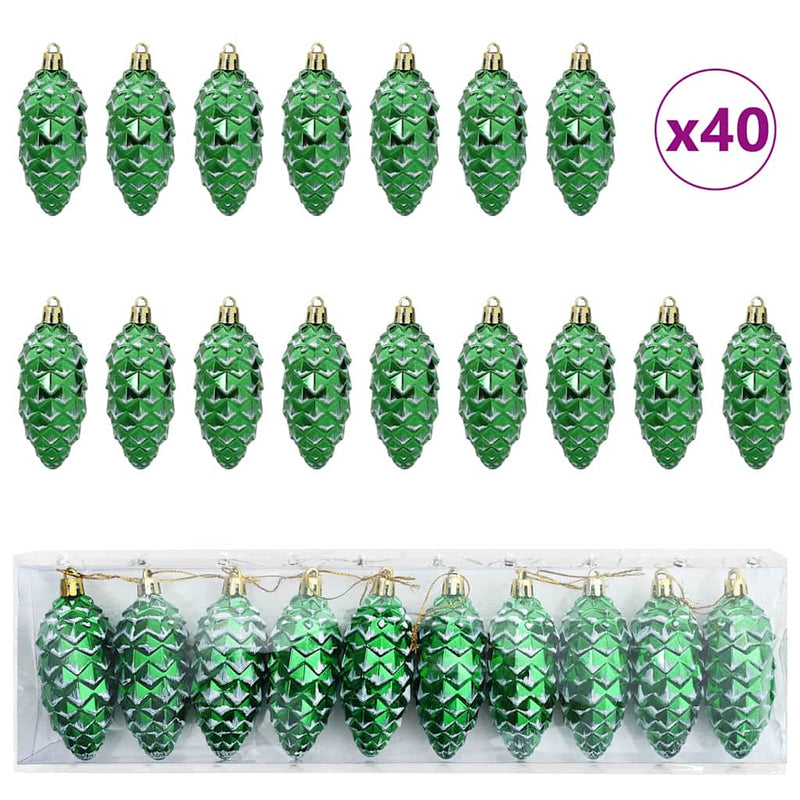 Load image into Gallery viewer, Vidaxl kerstdennenappeltje 40 pcs groen kunststof
