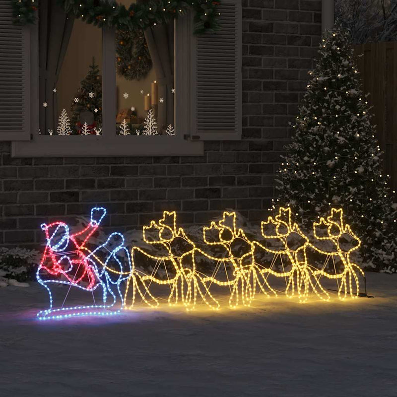 Load image into Gallery viewer, Vidaxl kerstversiering met 1224 led multikleur 69 x 79 cm pvc
