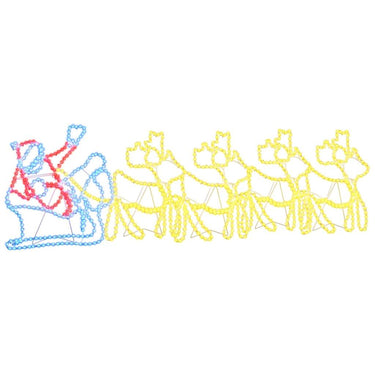 Vidaxl kerstversiering met 1224 led multikleur 69 x 79 cm pvc