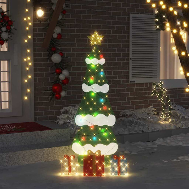 Load image into Gallery viewer, Vidaxl verlichte kerstboom met 3 cadeau dozen 2d warm wit 180 cm
