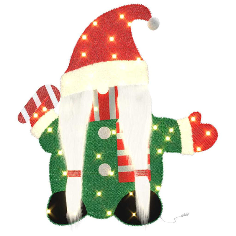 Load image into Gallery viewer, Vidaxl verlichte gnoom met 60 led warmwit 71 x 64 cm lurexfabric
