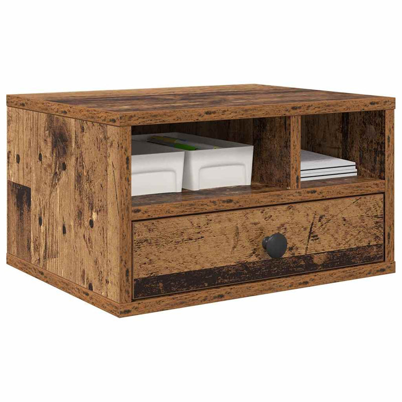 Load image into Gallery viewer, Vidaxl printerstand met lade oud hout 40 x 32 x 24 cm bewerkt hout

