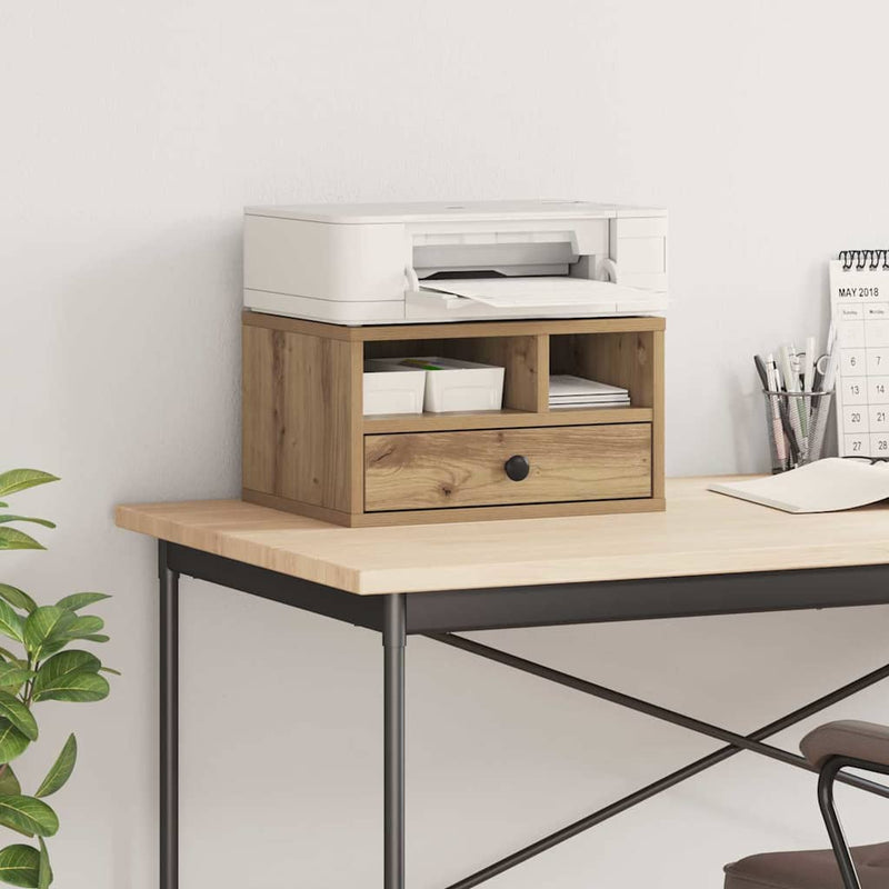Load image into Gallery viewer, Vidaxl printerstand artisan eiken 40 x 32 x 24 cm bewerkt hout
