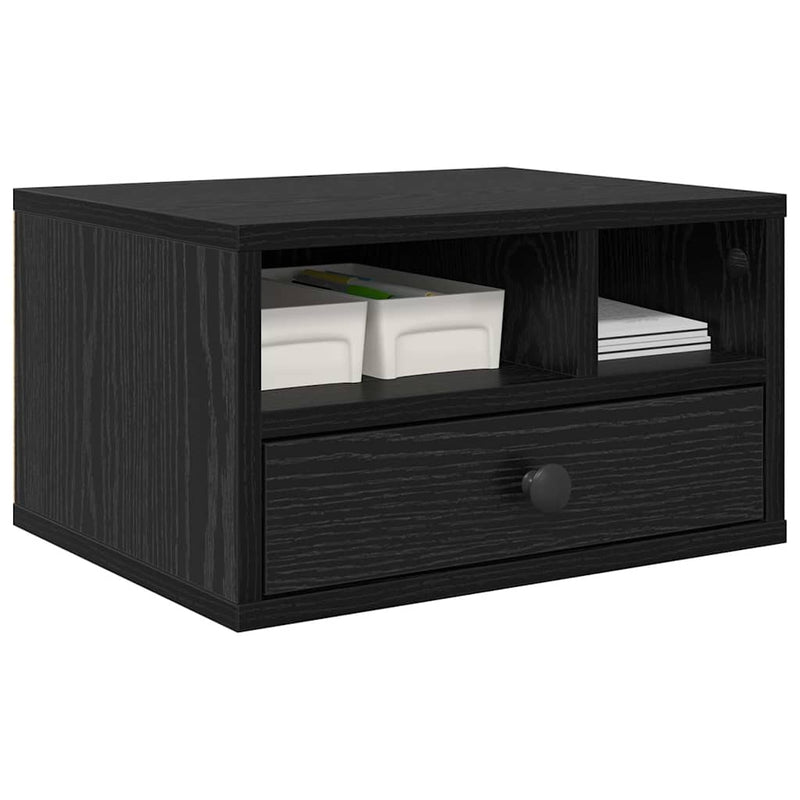 Load image into Gallery viewer, Vidaxl printerstand met lade zwart eiken 40 x 32 x 24 cm bewerkt hout
