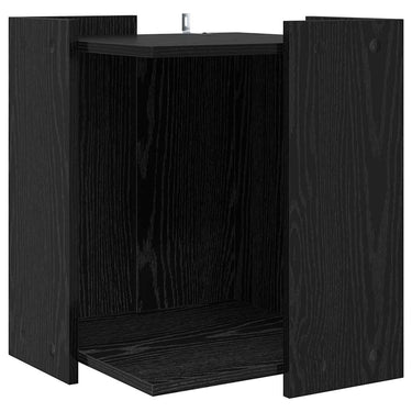 Vidaxl kattenbak omheining zwart eiken 42 x 42 x 51 cm bewerkt hout