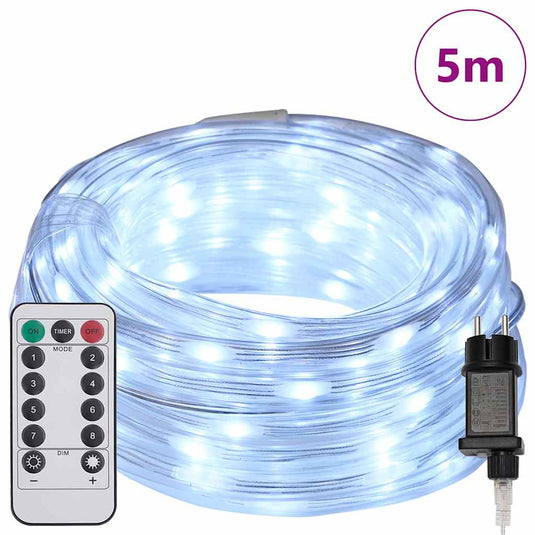 Vidaxl touwenlicht met 120 led koud wit 5 m pvc