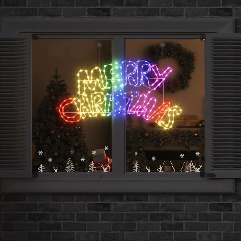 Load image into Gallery viewer, Vidaxl kerstbord met 240 led multikleur 99,5 x 54 cm pvc
