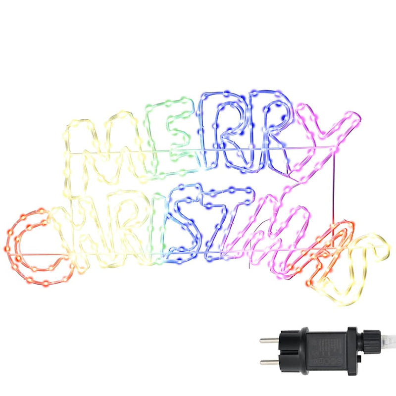 Load image into Gallery viewer, Vidaxl kerstbord met 240 led multikleur 99,5 x 54 cm pvc
