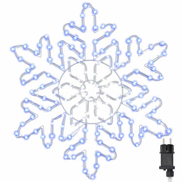 Vidaxl kerstsneeuwvlok met 156 led blauw 55,5 x 55,5 x 0,75cm pvc
