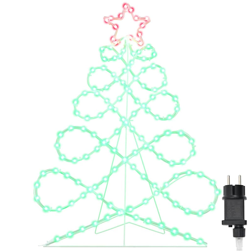 Load image into Gallery viewer, Vidaxl kerstboomvormige lamp met 144 led multikleur 78 x 58 cm pvc
