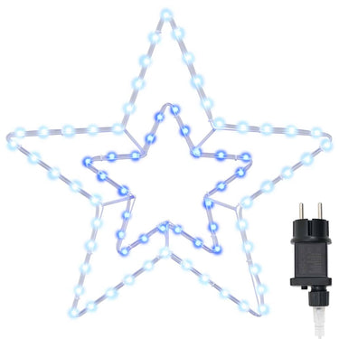 Vidaxl kerstster met 72 led koud wit 51,5 x 50 x 0,65 cm ijzer