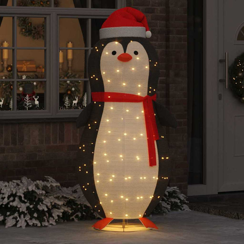 Load image into Gallery viewer, Vidaxl sneeuw pinguïn figuur met 600 led warmwit 78 x 178 cm stof
