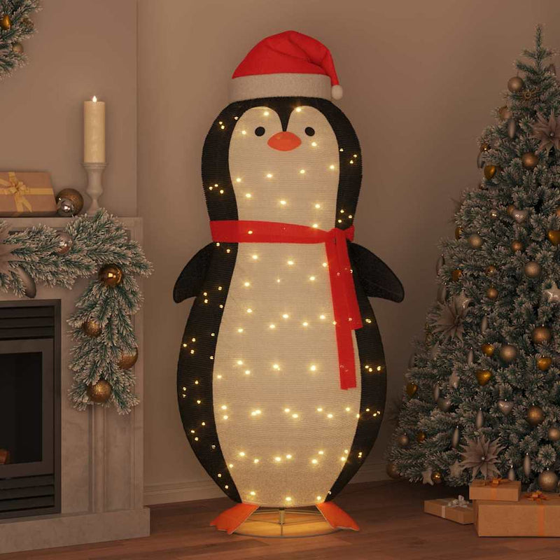 Load image into Gallery viewer, Vidaxl sneeuw pinguïn figuur met 600 led warmwit 78 x 178 cm stof

