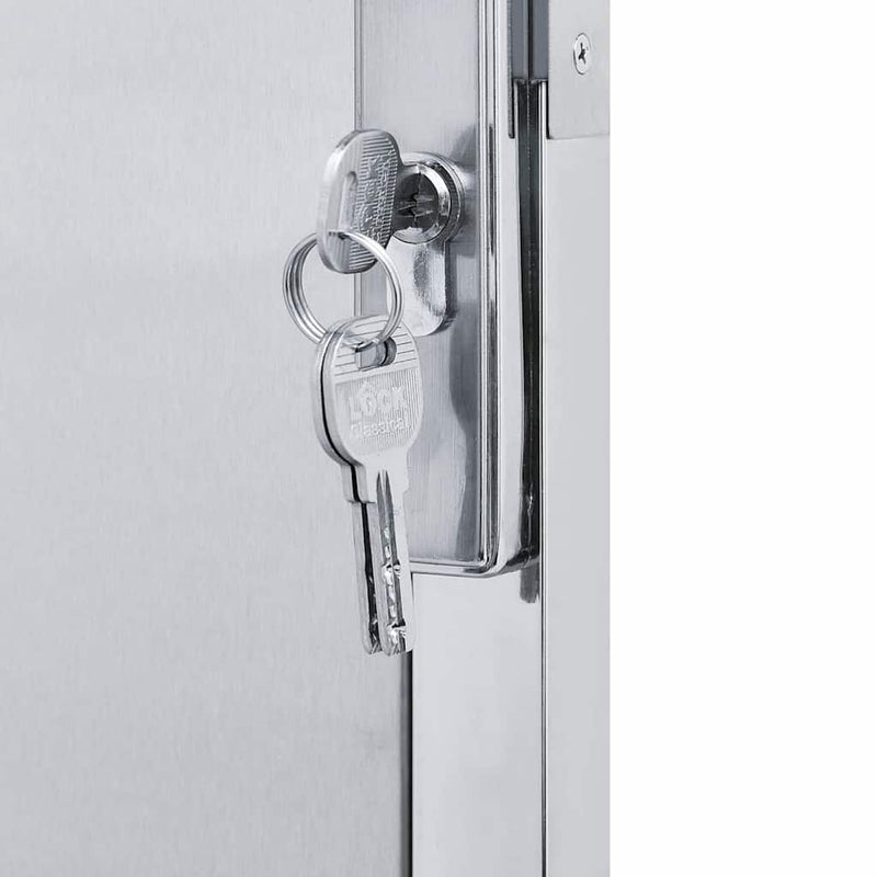 Load image into Gallery viewer, Vidaxl tuinpoort met slot zilver 100 x 75 cm roestvrij staal
