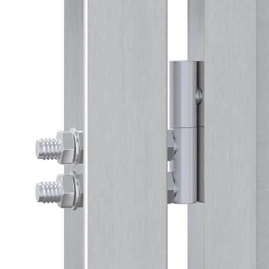 Vidaxl tuinpoort met slot zilver 100 x 75 cm roestvrij staal