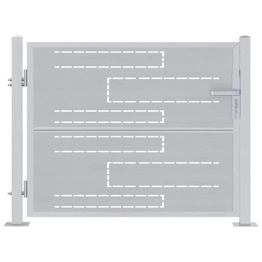 Vidaxl tuinpoort met slot zilver 100 x 75 cm roestvrij staal
