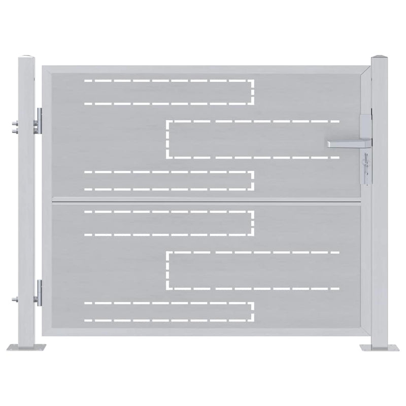 Load image into Gallery viewer, Vidaxl tuinpoort met slot zilver 100 x 75 cm roestvrij staal
