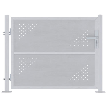 Vidaxl tuinpoort met slot zilver 100 x 75 cm roestvrij staal