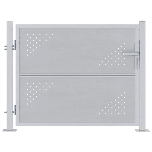 Vidaxl tuinpoort met slot zilver 100 x 75 cm roestvrij staal