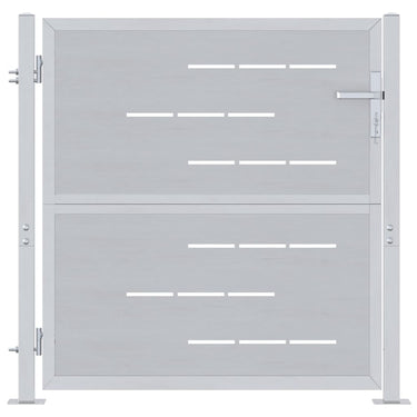 Vidaxl tuinpoort met slot zilver 96 x 100 cm roestvrij staal