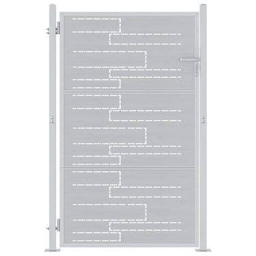 Vidaxl tuinpoort met slot zilver 100 x 150 cm roestvrij staal