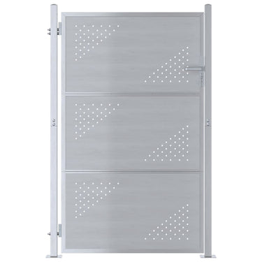 Vidaxl tuinpoort met slot zilver 100 x 150 cm roestvrij staal