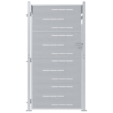 Vidaxl tuinpoort met slot zilver 96 x 200 cm roestvrij staal