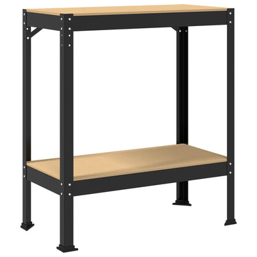 Vidaxl werkbanken met plank zwart 81 x 41 x 91 cm bewerkt hout
