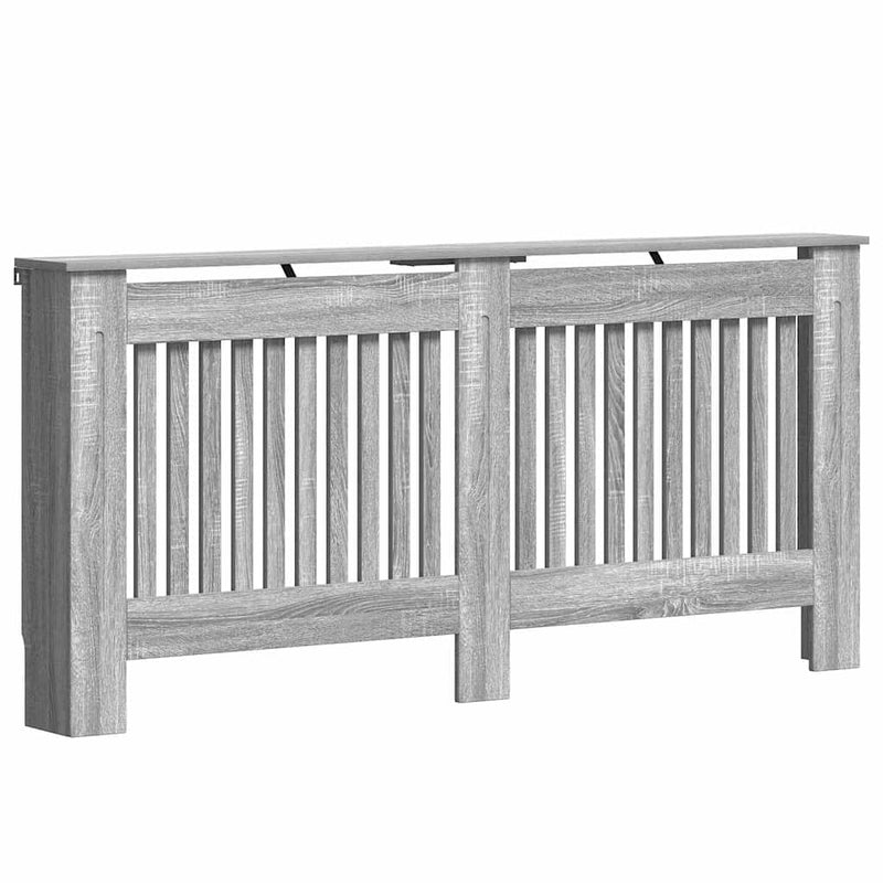 Load image into Gallery viewer, Vidaxl radiatorafdekking grijs sonoma 172 x 19 x 81,5 cm bewerkt hout
