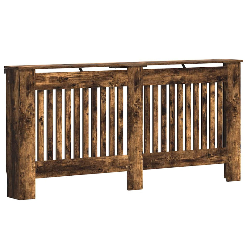Load image into Gallery viewer, Vidaxl radiatorafdekking gerookt eiken 172 x 19 x 81,5 cm bewerkt hout
