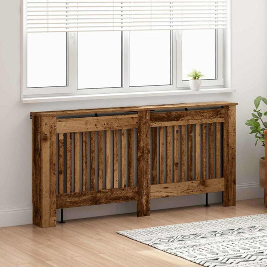 Vidaxl radiatorafdekking oud hout 172 x 19 x 81,5 cm bewerkt hout