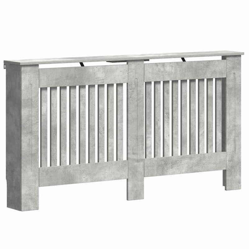 Load image into Gallery viewer, Vidaxl radiatorafdekking beton grijs 152 x 19 x 81,5 cm bewerkt hout

