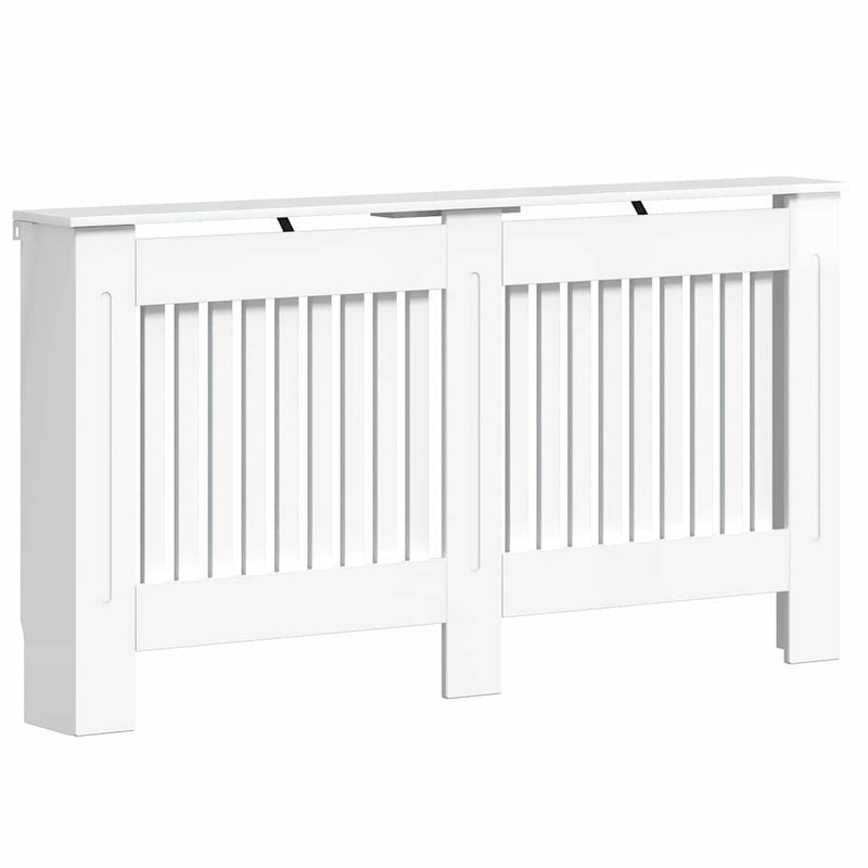 Load image into Gallery viewer, Vidaxl radiatorafdekking hoogglans wit 152 x 19 x 81,5 cm bewerkt hout
