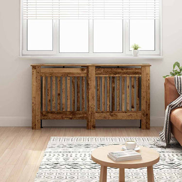 Vidaxl radiatorafdekking oud hout 152 x 19 x 81,5 cm bewerkt hout
