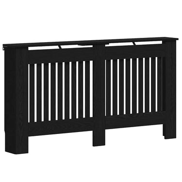 Vidaxl radiatorafdekking zwart eiken 152 x 19 x 81,5 cm bewerkt hout