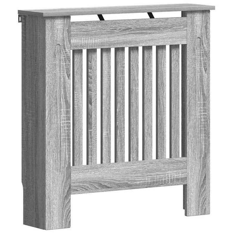 Load image into Gallery viewer, Vidaxl radiatorafdekking grijs sonoma 78 x 19 x 81,5 cm bewerkt hout
