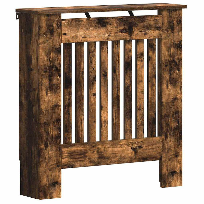 Load image into Gallery viewer, Vidaxl radiatorafdekking gerookt eiken 78 x 19 x 81,5 cm bewerkt hout
