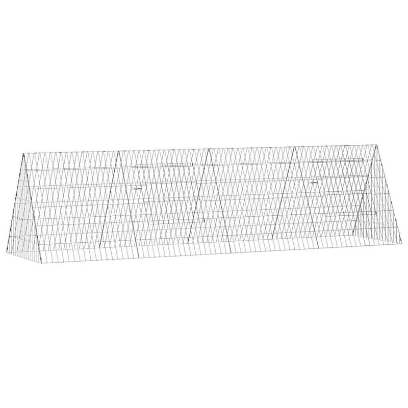 Load image into Gallery viewer, Vidaxl konijnenkooi zilver 650 x 55 x 55 cm gegalvaniseerd staal
