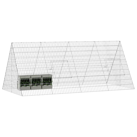 Vidaxl konijnenkooi zilver 215 x 100 x 85 cm gegalvaniseerd staal