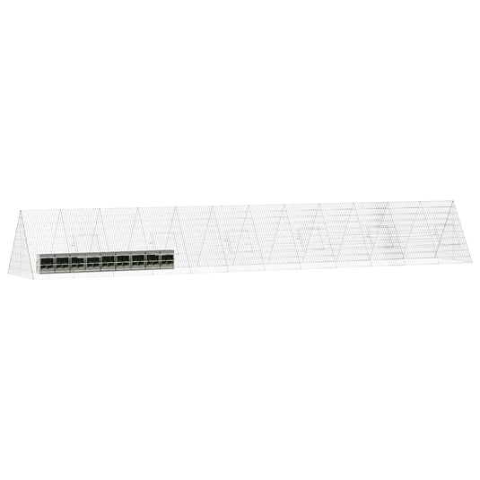 Vidaxl konijnenkooi zilver 215 x 100 x 85 cm gegalvaniseerd staal