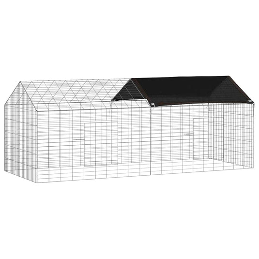 Vidaxl konijnenkooi zilver 400 x 78 x 78 cm gegalvaniseerd staal