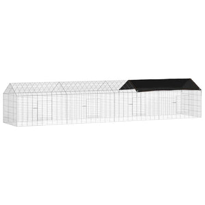 Vidaxl konijnenkooi zilver 400 x 78 x 78 cm gegalvaniseerd staal