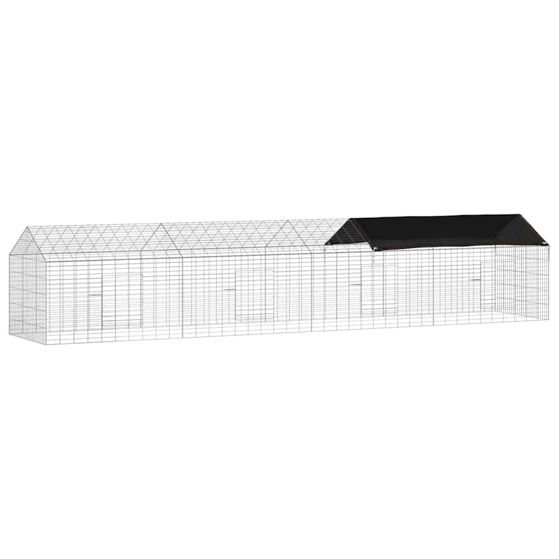 Load image into Gallery viewer, Vidaxl konijnenkooi zilver 400 x 78 x 78 cm gegalvaniseerd staal
