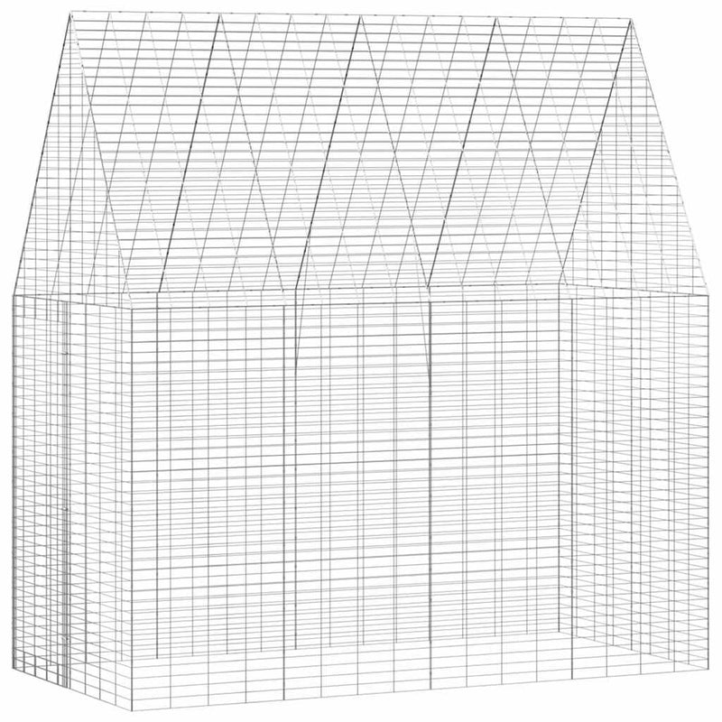 Load image into Gallery viewer, Vidaxl konijnenkooi zilver 400 x 100 x 210 cm gegalvaniseerd staal
