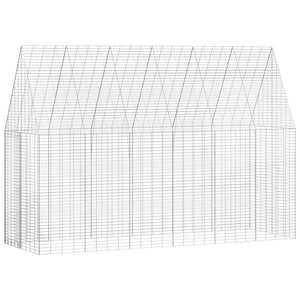 Vidaxl konijnenkooi zilver 300 x 100 x 210 cm gegalvaniseerd staal