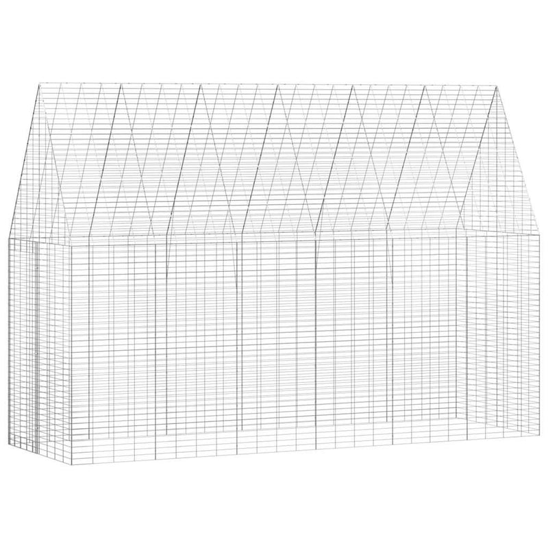 Load image into Gallery viewer, Vidaxl konijnenkooi zilver 300 x 100 x 210 cm gegalvaniseerd staal

